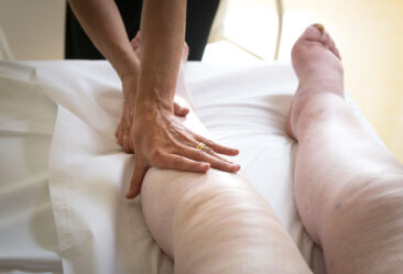Bandages,Legs,And,Manual,Lymphatic,Drainage,Massage,For,A,Patient